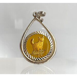 DAROLD? Sled Dog Race Alaskan Vintage Sterling Silver 925 Vintage Pendant